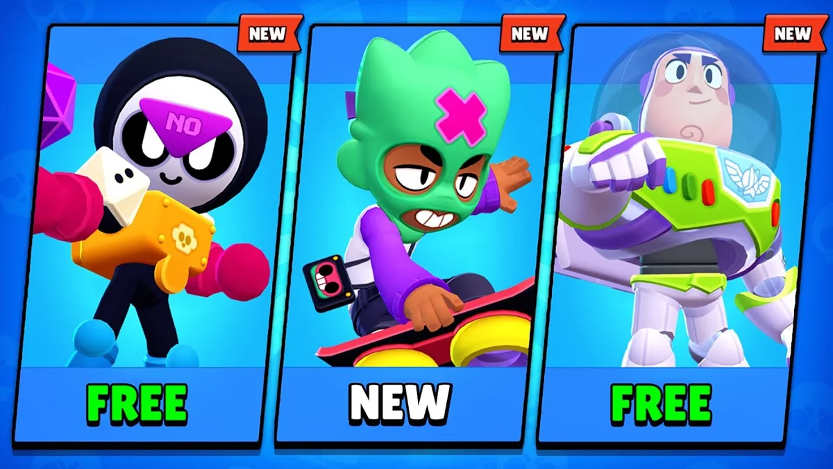 Все бесплатные бойцы, которых раздавали в Brawl Stars.